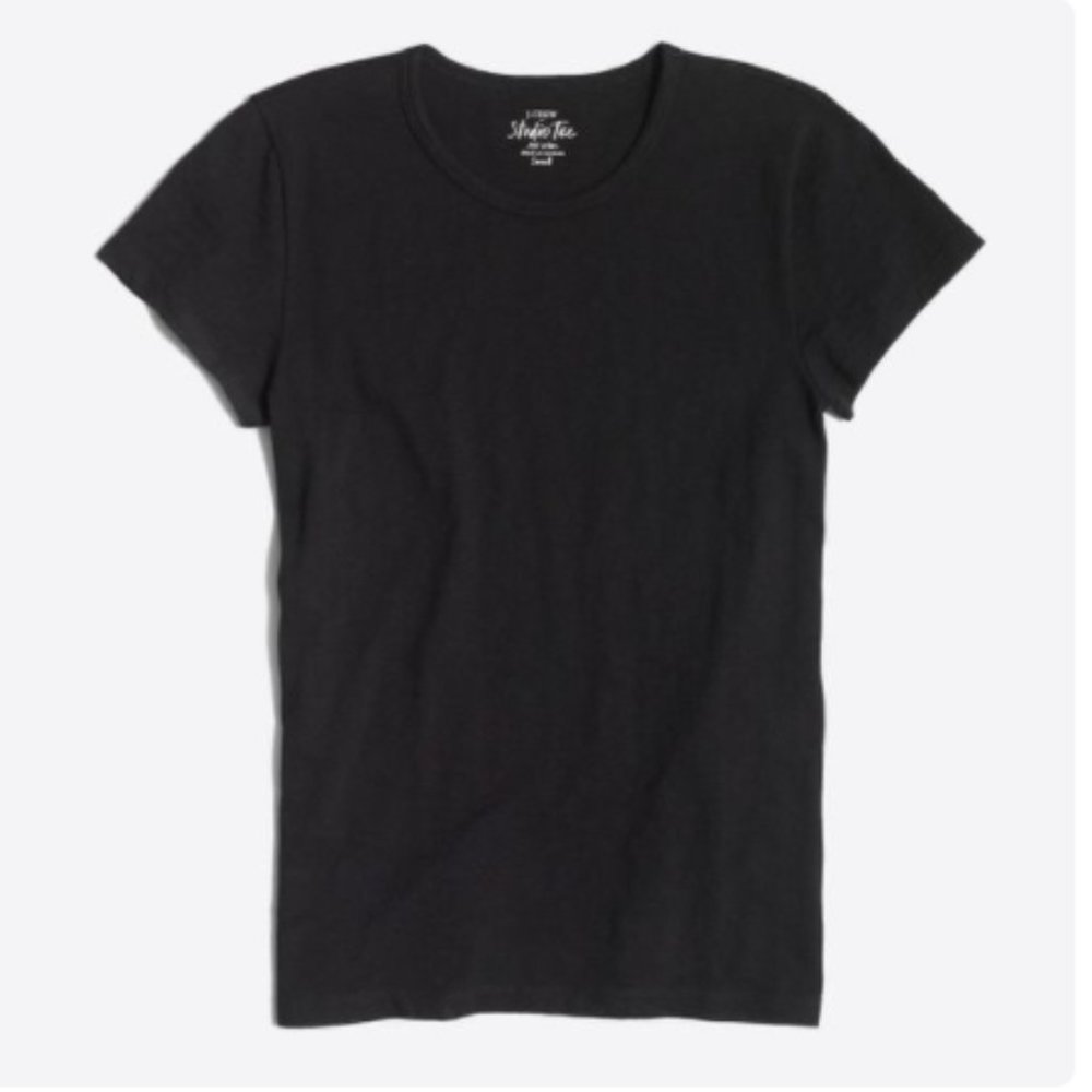 NEW NWT J. Crew Factory Studio T Shirt  Color: Black